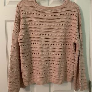 Pink Bell Sleeve Sweater